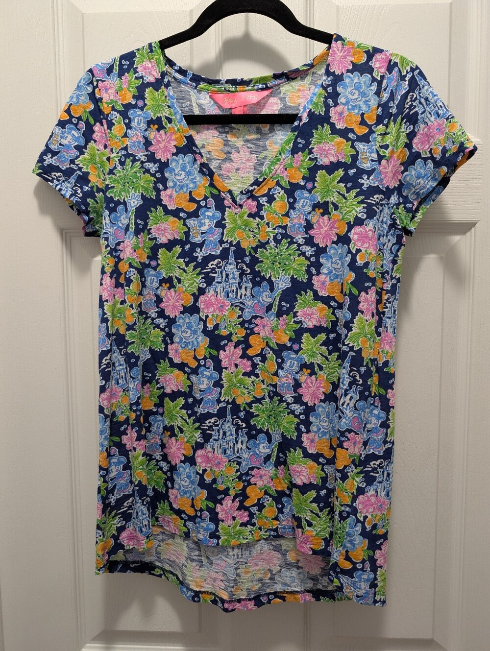 Disney x Lilly Pulitzer Parks Collection Floral V-Neck Top Size S